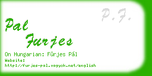pal furjes business card